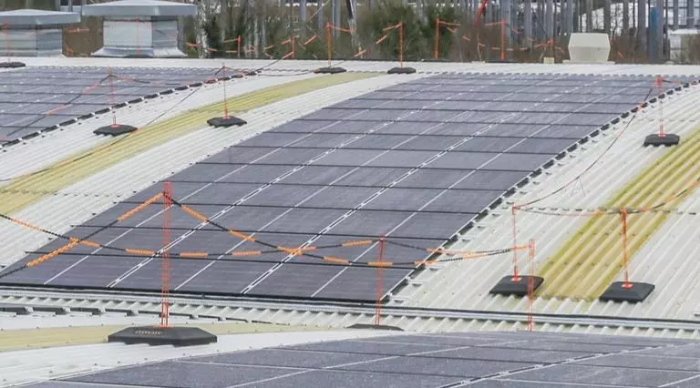 Solar array at Moog