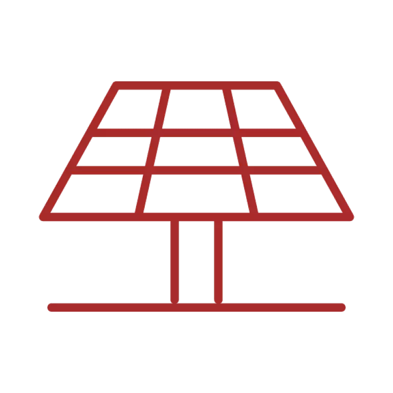 Illustration of a Ground-Mounted Solar installation