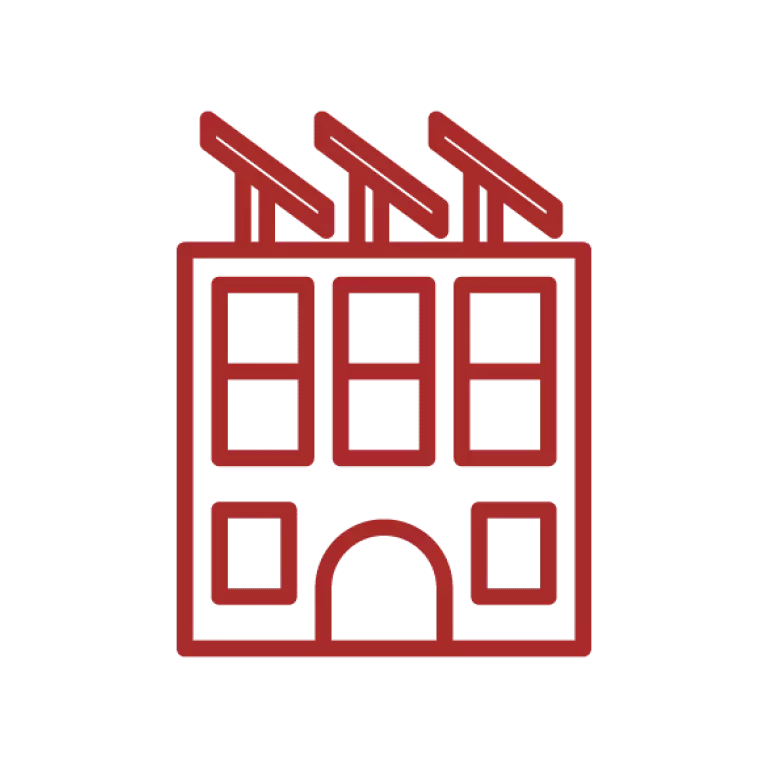 Illustration of roof mounted solar